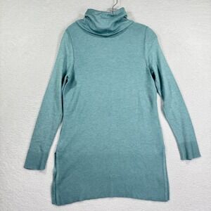Adrienne Vittadini Cowl Neck Tunic Sweater Reef Heather Viscose Acrylic Medium